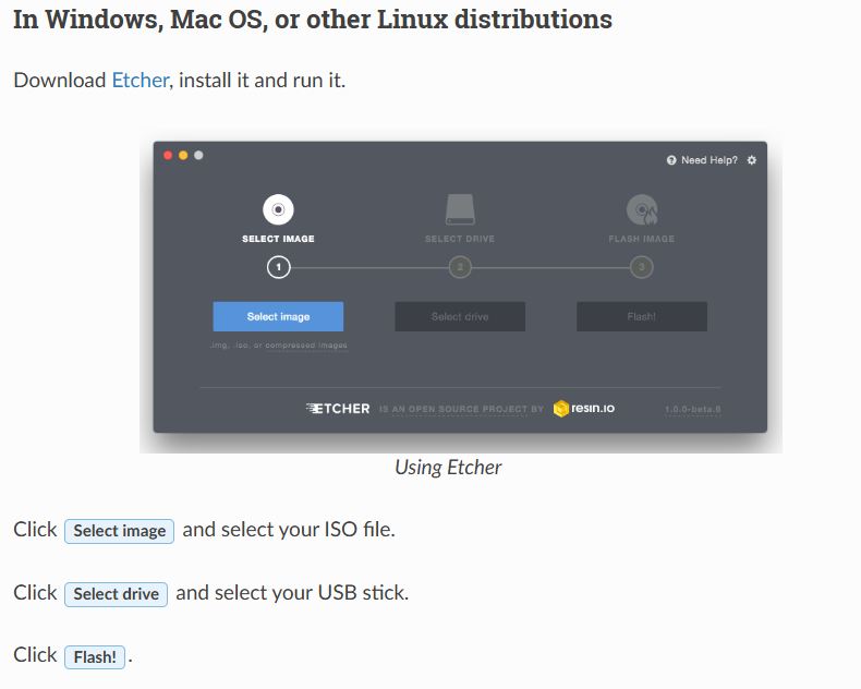 Guide to Create Bootable USB from the Linux Mint Documentation Guide