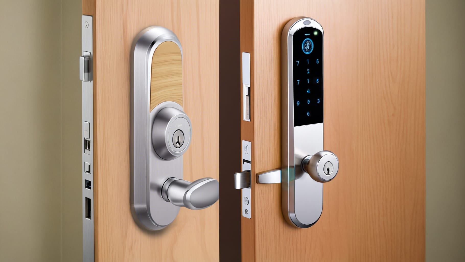 AI image of a Simple example of a Smart Lock for home or office