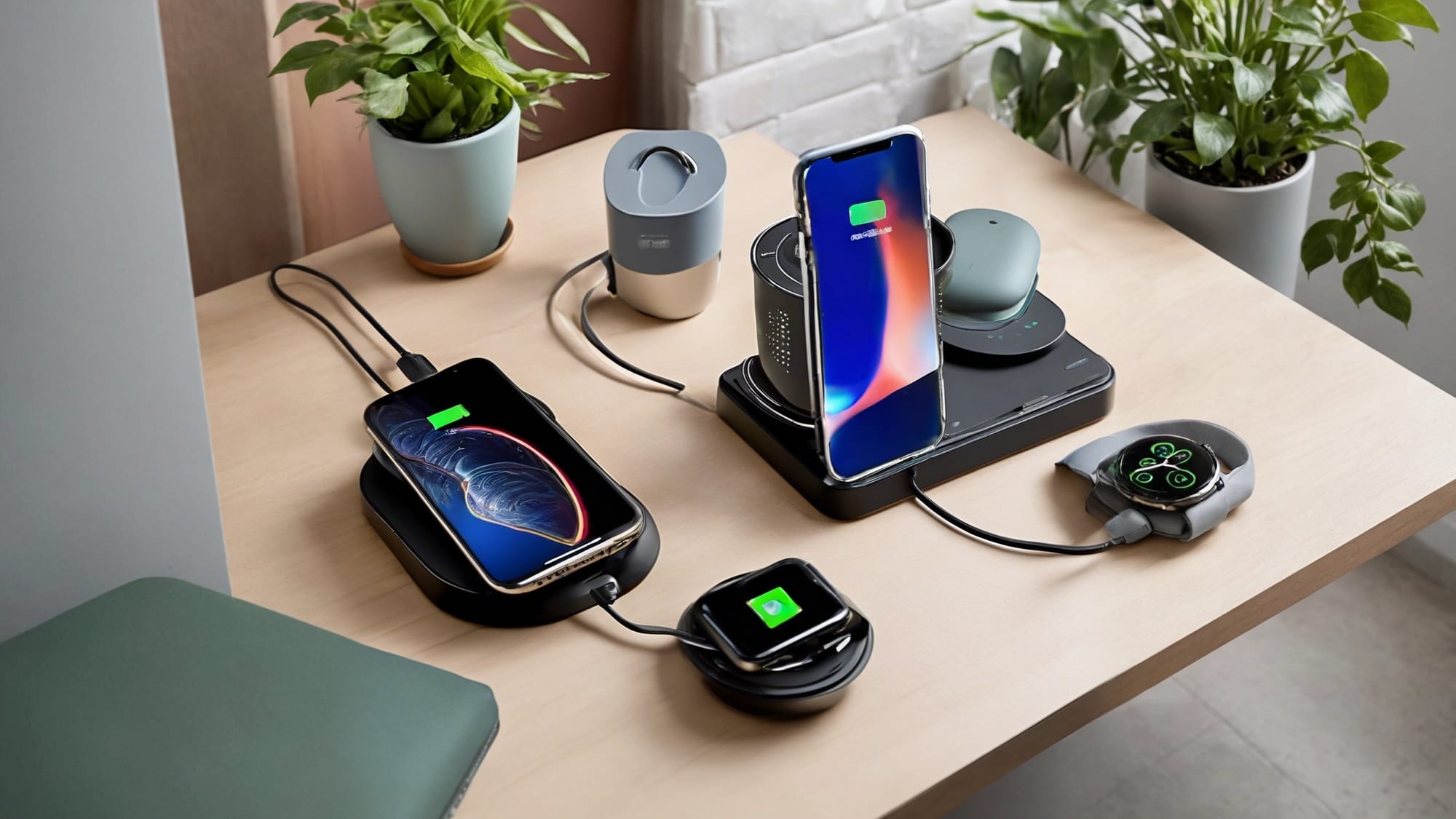 AI image of Various Wireless charging devices