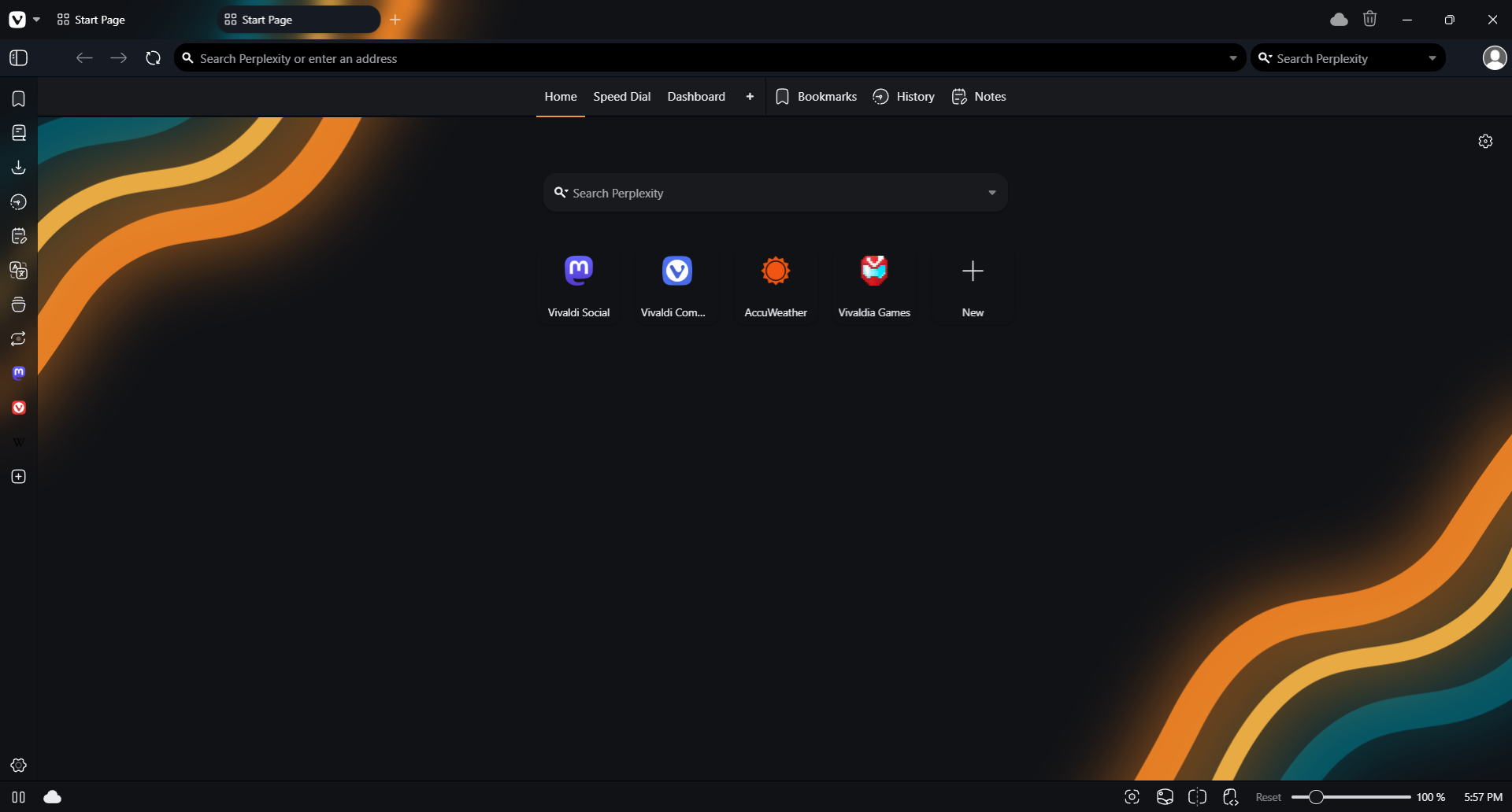 Screenshot of VivaVivaldi Dark Theme 