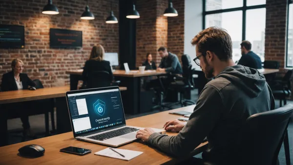 People sitting in modern office working